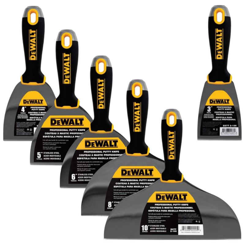 Set špahtli SS Soft grip DeWalt Deluxe